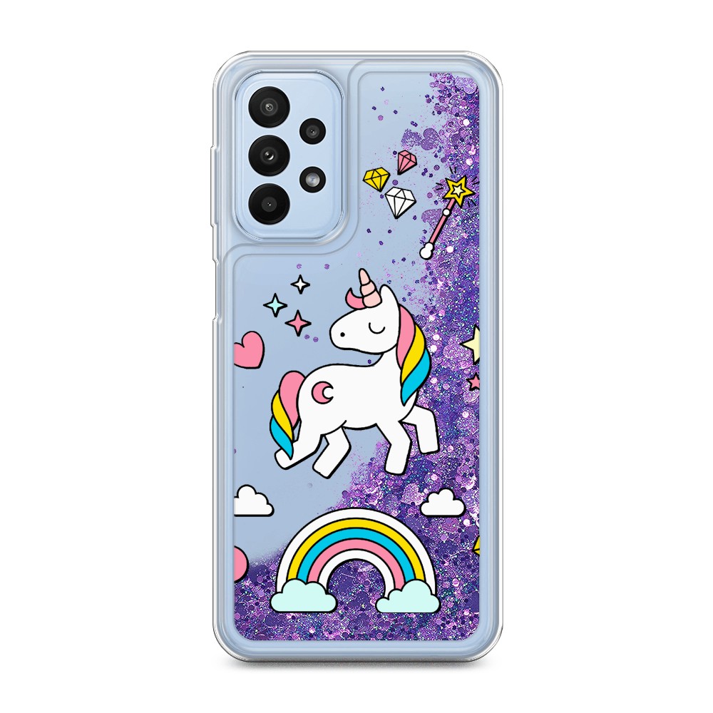 

Чехол Awog на Samsung Galaxy A23 "Принцесса единорог", Белый;разноцветный, 2105092-1