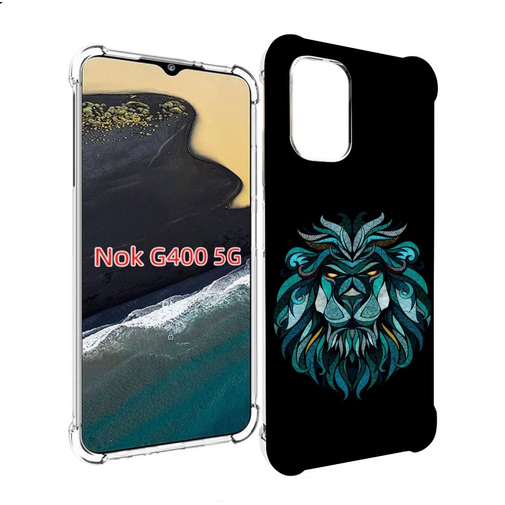 

Чехол MyPads Лев-красивый-зеленый для Nokia G400 5G, Прозрачный, Tocco