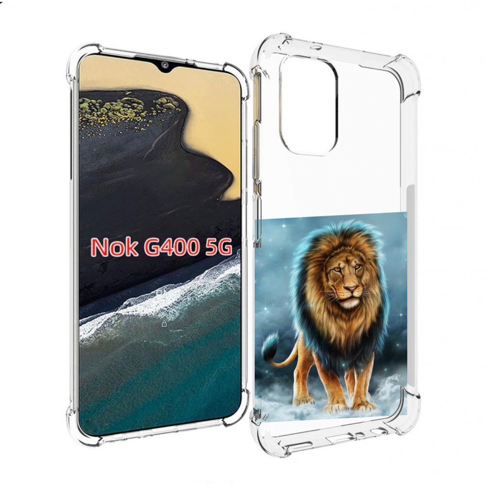 

Чехол MyPads Лев-в-тумане для Nokia G400 5G, Прозрачный, Tocco