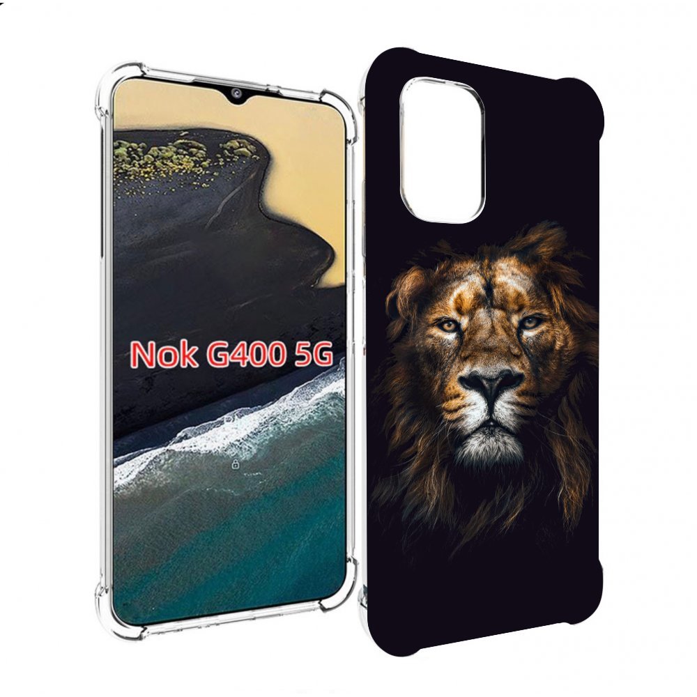 

Чехол MyPads Лев-в-тени мужской для Nokia G400 5G, Прозрачный, Tocco