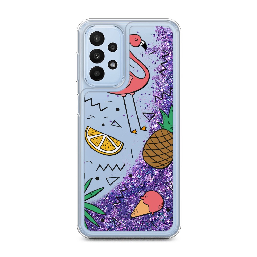 

Чехол Awog на Samsung Galaxy A23 "Гавайский фон", Розовый;прозрачный, 2105092-1