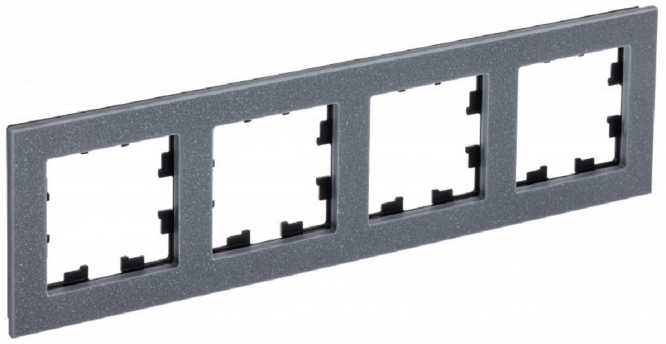

Рамка Schneider Electric 4-я серебристая ATN343204.4 4 шт, Серебристый