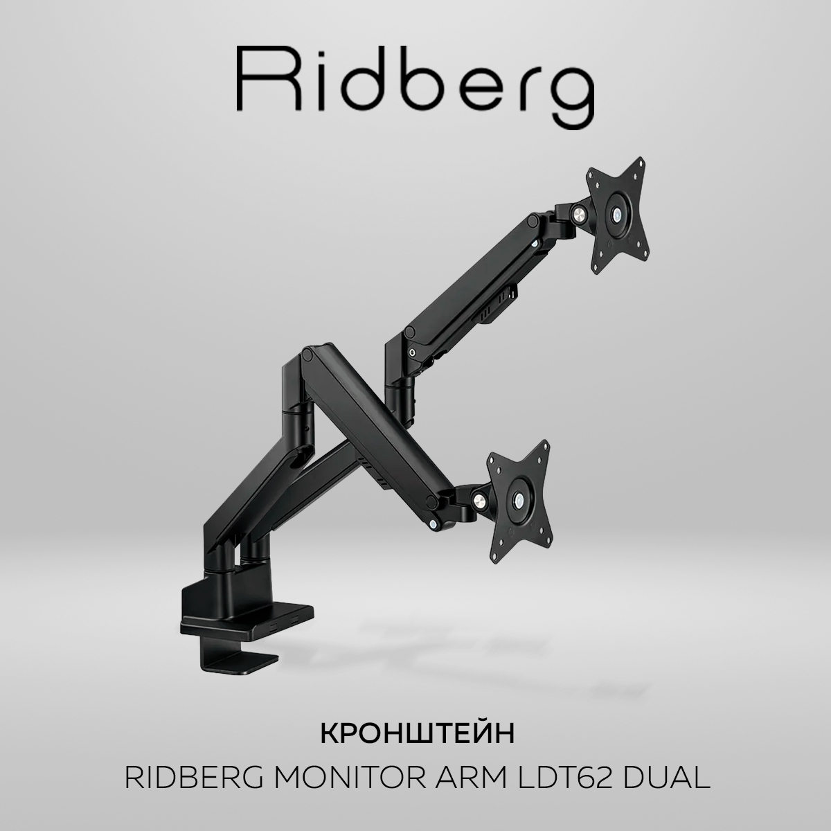 

Кронштейн Ridberg Monitor Arm LDT62 Dual LDT62-C024 (Black), LDT62-C024