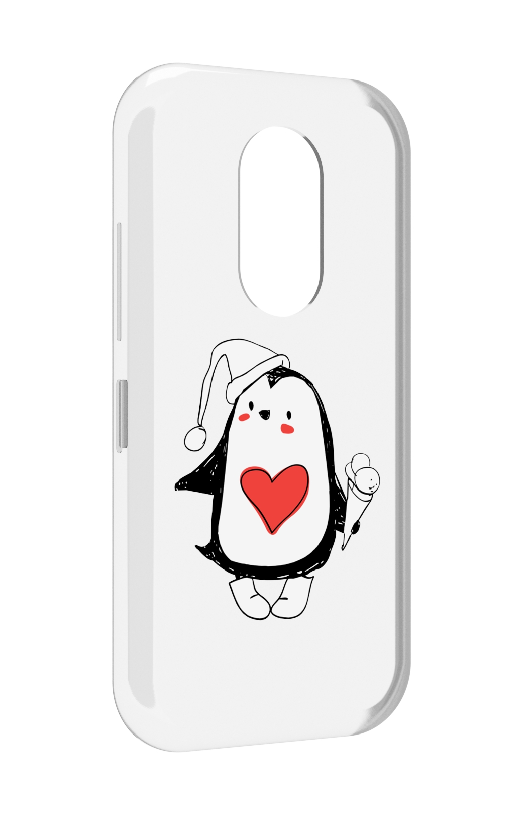 

Чехол MyPads Пингвин с мороженым для Doogee S61 / S61 Pro, Прозрачный, Tocco