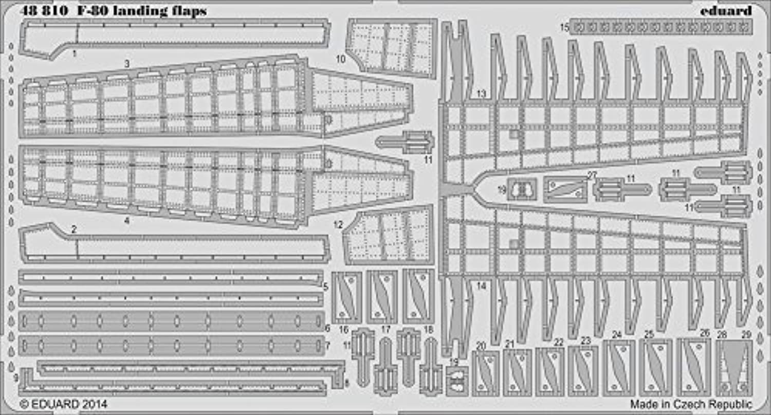 

Фототравление Eduard 48810 F-80 закрылки Future release 1/48, Однотонный