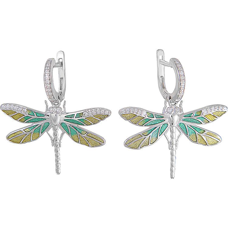 

Серьги женские из серебра Мириада Б19С150181Э, эмаль/фианит, Б19С150181Э
