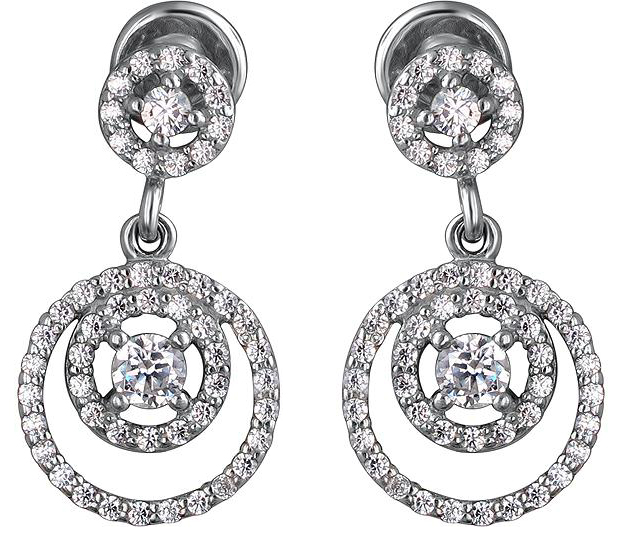 

Серьги женские из серебра Золотые купола А16С151284, фианит, А16С151284