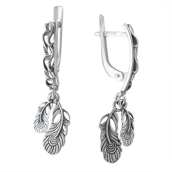 

Серьги женские из серебра Золотые купола А16С050692Ч, без вставки, А16С050692Ч