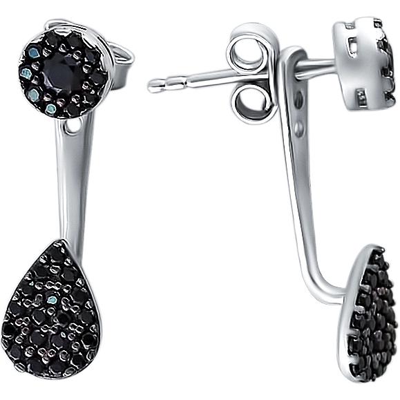 

Серьги женские из серебра Эстет 01С2511091-1, фианит, 01С2511091-1