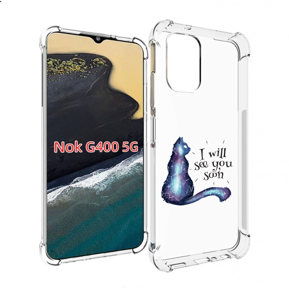 Чехол MyPads Кошка-иллюзионистка для Nokia G400 5G