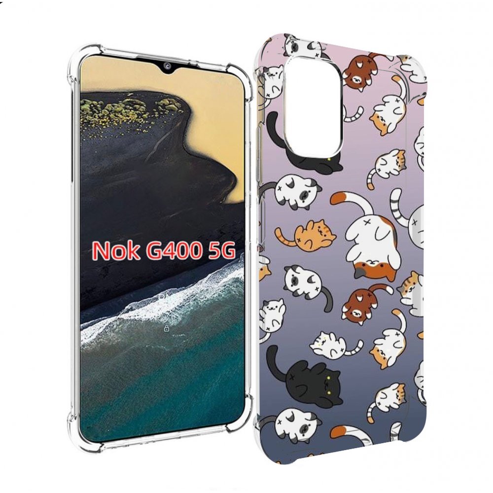 

Чехол MyPads Котики-летают для Nokia G400 5G, Прозрачный, Tocco