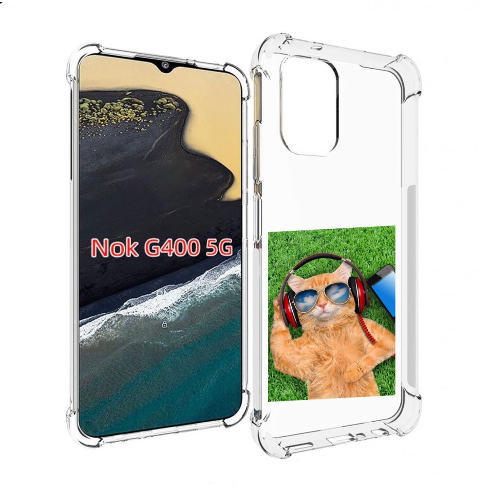

Чехол MyPads Кот-кайфарик для Nokia G400 5G, Прозрачный, Tocco