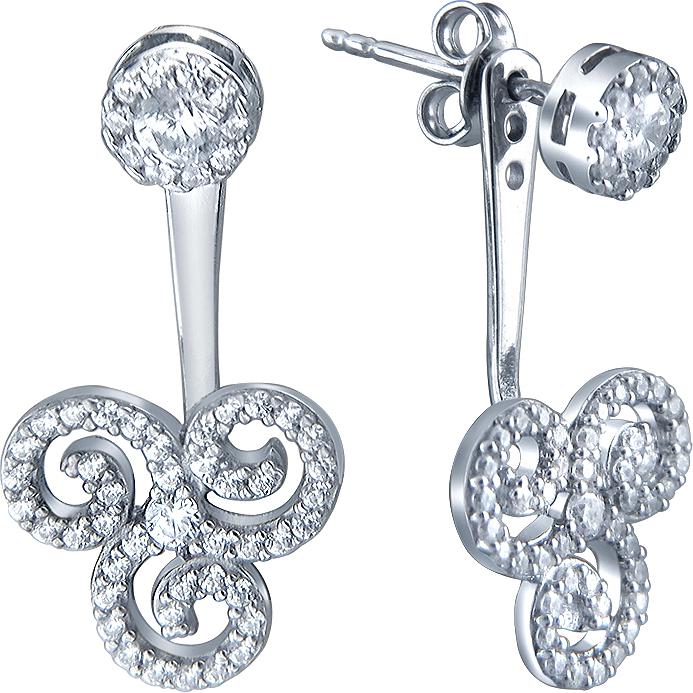 

Серьги женские из серебра Эстет 01С1511089, фианит, 01С1511089