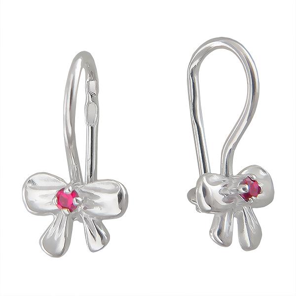 

Серьги женские из серебра Эстет 01С254985-2, рубин, 01С254985-2