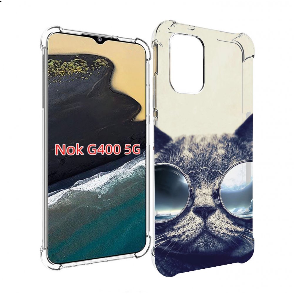 

Чехол MyPads Кот-в-очках-2 для Nokia G400 5G, Прозрачный, Tocco