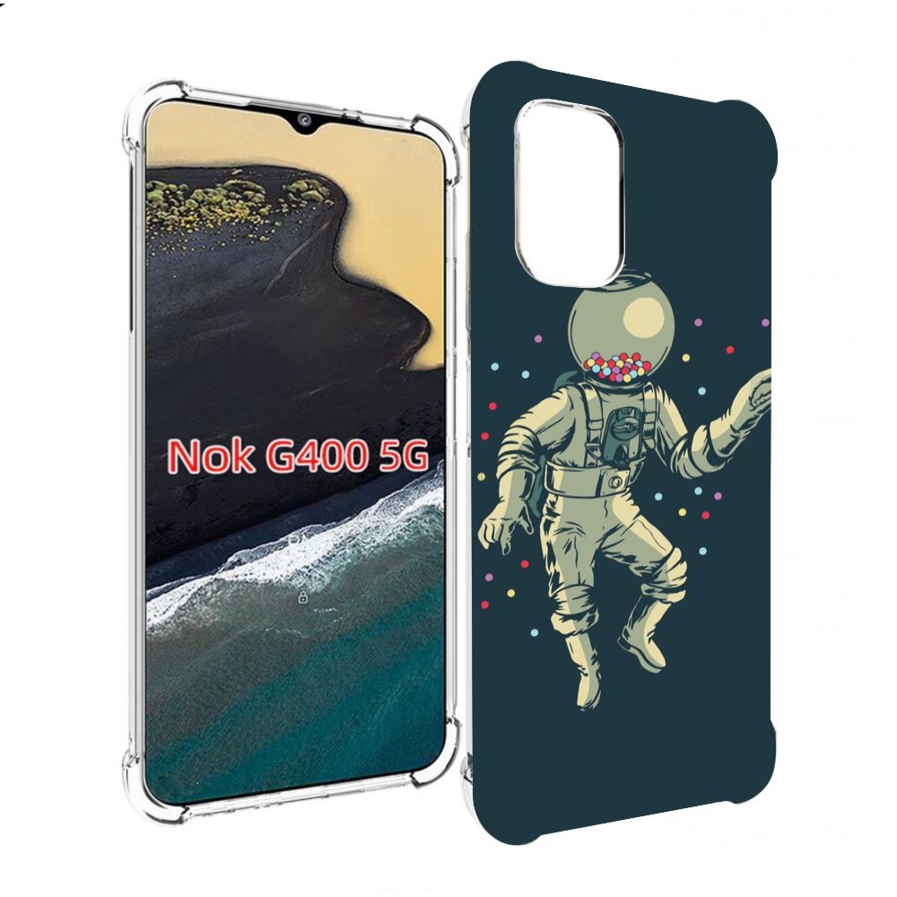 

Чехол MyPads Космонавт для Nokia G400 5G, Прозрачный, Tocco