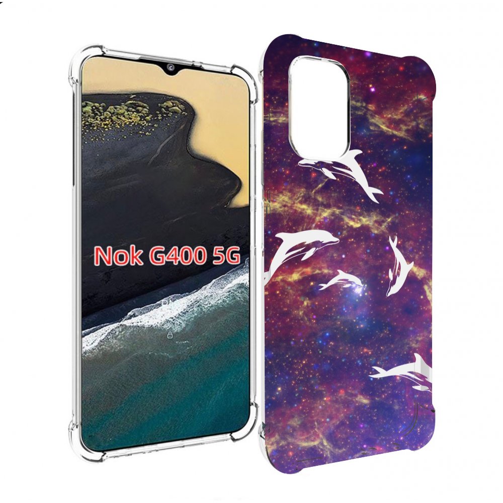 

Чехол MyPads Космические-дельфины для Nokia G400 5G, Прозрачный, Tocco