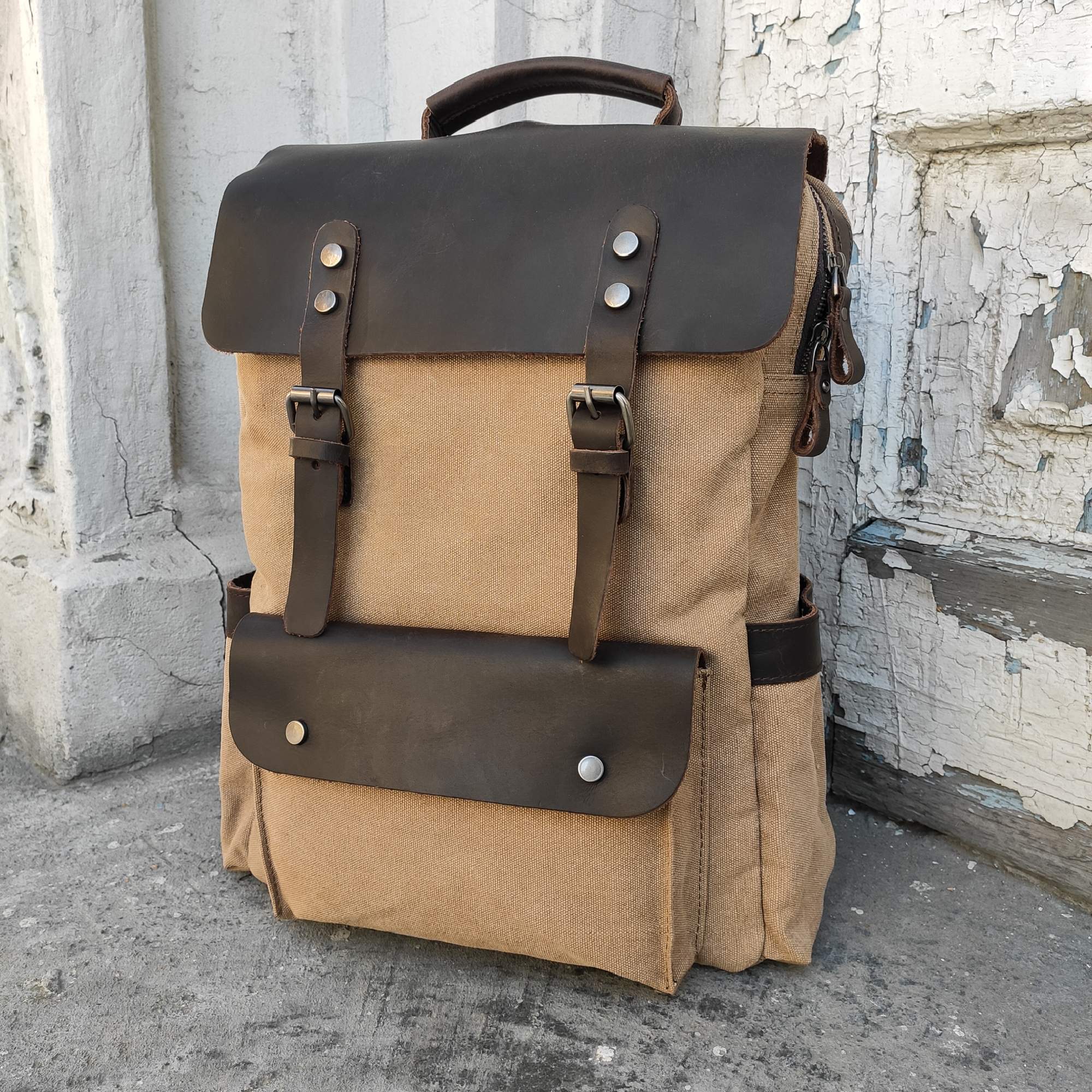 Рюкзак унисекс Orlen pack KS-14 песочный/коричневый, 41х30х11 см