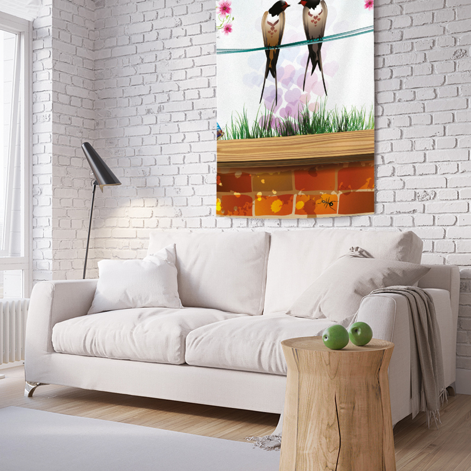 

Вертикальное фотопанно на стену JoyArty Пара ласточек 100x150 см, Пара ласточек