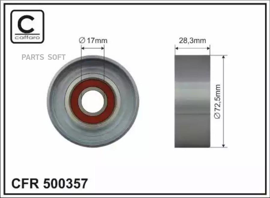 

CAFFARO 500357 Ролик поликлин.ремня