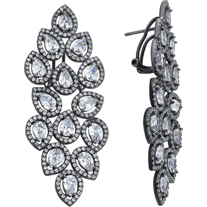 

Серьги женские из серебра Эстет 01С159204Ч, фианит, 01С159204Ч