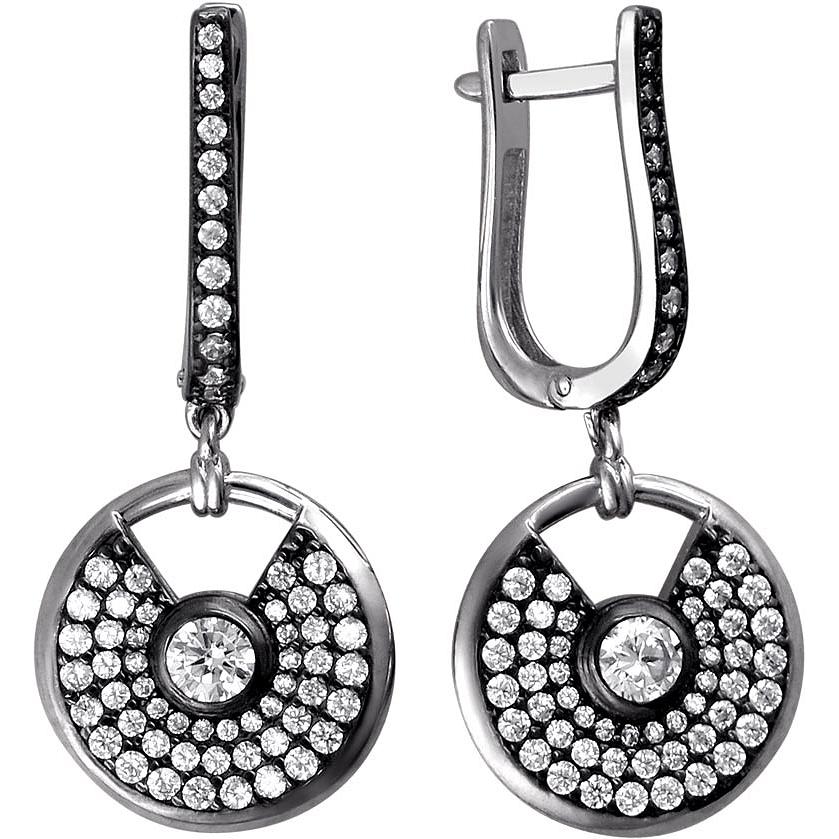 

Серьги женские из серебра Эстет 01С1511121Ч, фианит, 01С1511121Ч