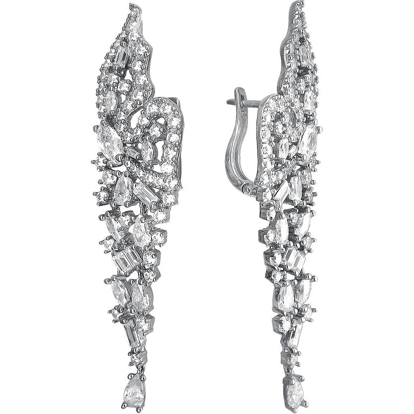 

Серьги женские из серебра Эстет 01С1510428, фианит, 01С1510428