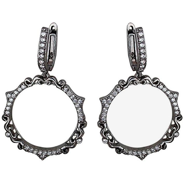 

Серьги женские из серебра Эстет 01С1510197Ч, фианит, 01С1510197Ч