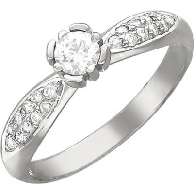 

Кольцо из серебра с фианитом р.  Эстет 01К155183, 01К155183