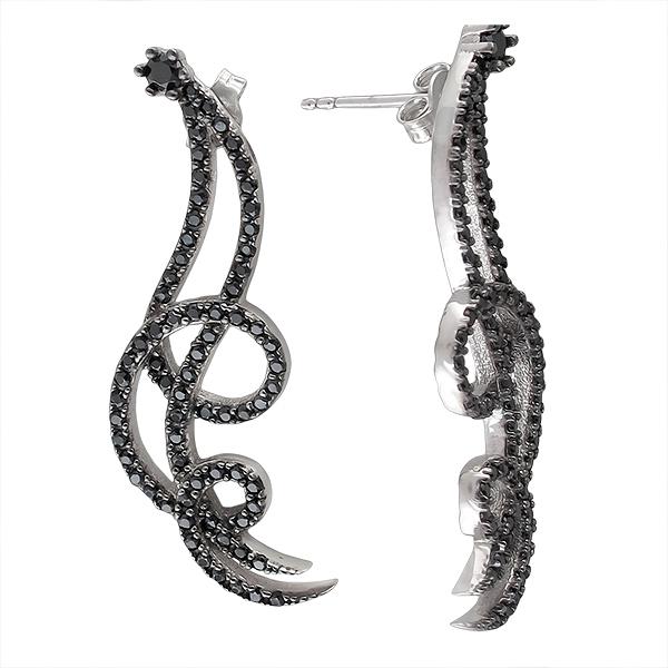 

Серьги женские из серебра Эстет 01С2510222-2, фианит, 01С2510222-2