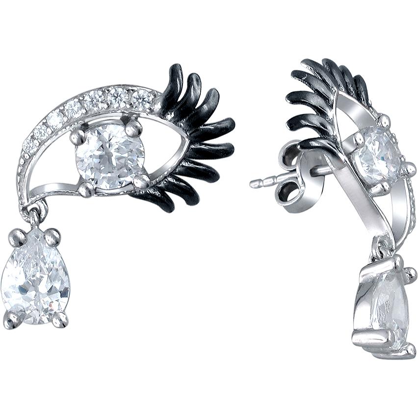 

Серьги женские из серебра Эстет 01С1511111Ч, фианит, 01С1511111Ч