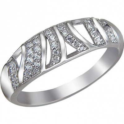 

Кольцо из серебра с фианитом р. 16 Эстет 01К156958, 01К156958