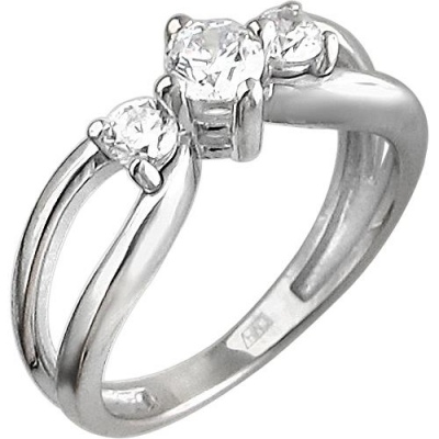 

Кольцо из серебра с фианитом р. 17 Эстет 01К155526, 01К155526