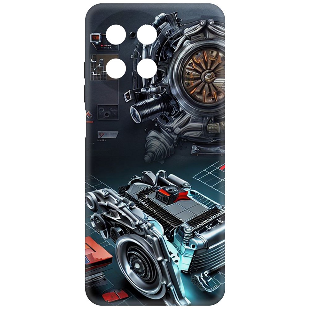

Чехол-накладка Krutoff Soft Case Моторы для Realme 11 4G черный