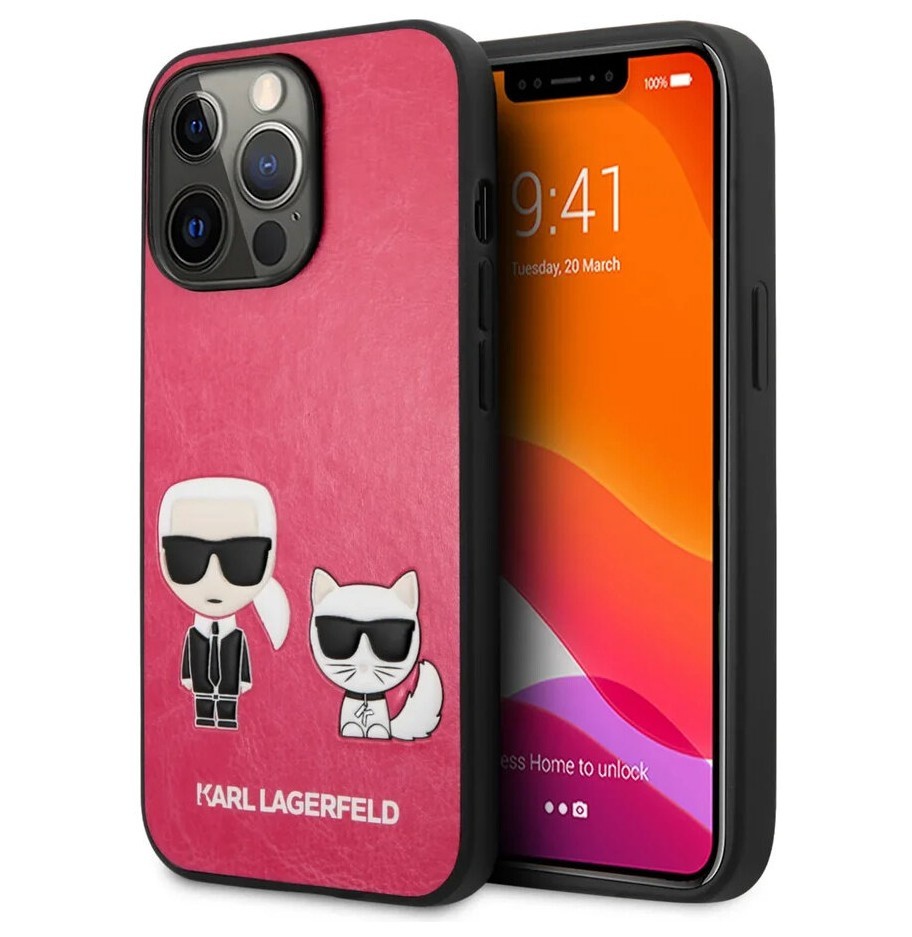 

Чехол CG Mobile Karl Lagerfeld PU Karl Choupette Hard для iPhone 13 Pro Max, Фуксия, PU Karl & Choupette Hard