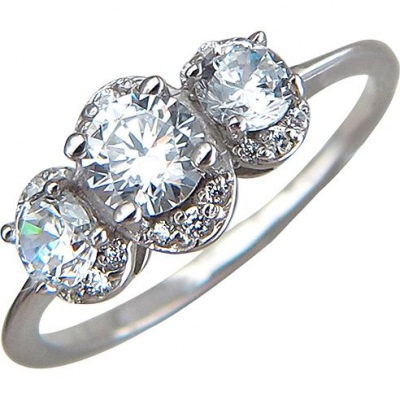

Кольцо из серебра р. , Эстет 01К1510415, фианит, 01К1510415