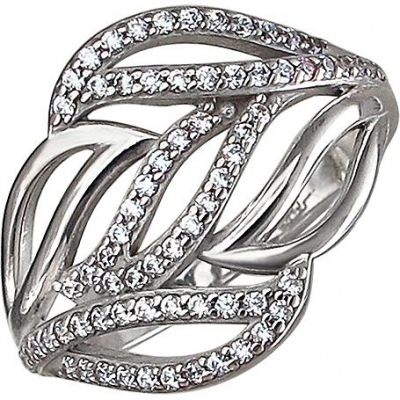 

Кольцо из серебра р.  Эстет 01К1510404, фианит, 01К1510404