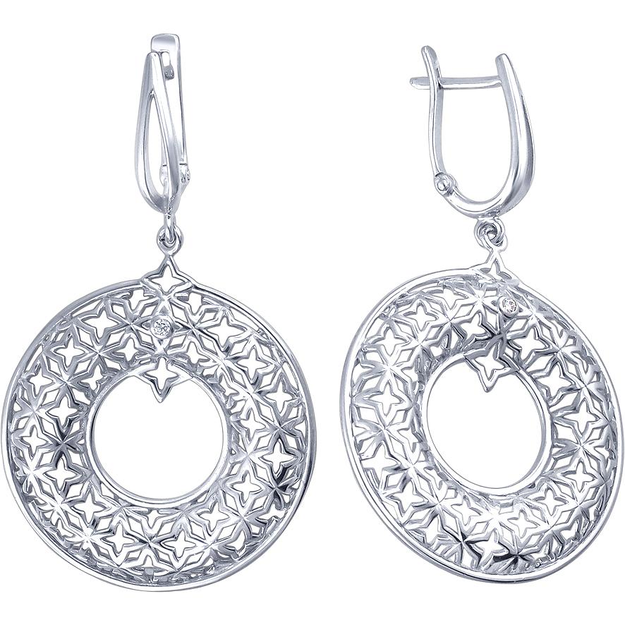 

Серьги женские из серебра Эстет 01С1510930, фианит, 01С1510930