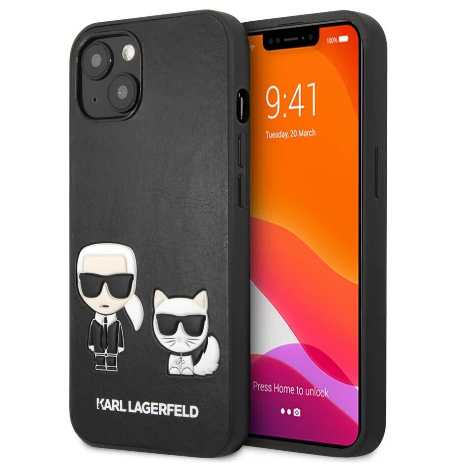 фото Чехол cg mobile karl lagerfeld pu karl choupette hard для iphone 13, черный