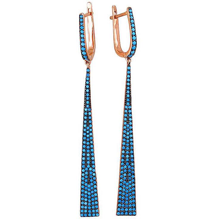 

Серьги женские из серебра Эстет 01С2510224-1АЧ, фианит, 01С2510224-1АЧ