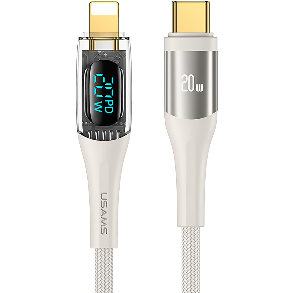 фото Кабель usb type c - lightning usams us-sj588 1.2 м белый