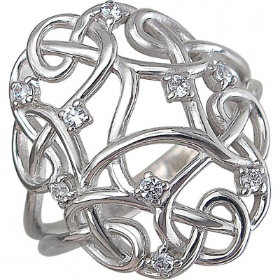 

Кольцо из серебра р.  Эстет 01К1510398, фианит, 01К1510398