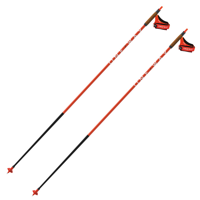Лыжные палки ONEWAY (OZ40021) Premio 30 (Карбон 100%) оранжевый 172,5