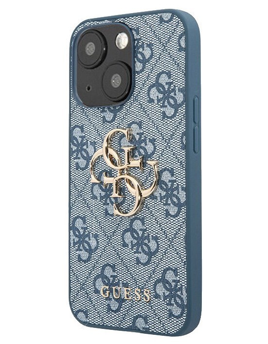 фото Чехол cg mobile guess pu 4g big metal logo hard для iphone 13, синий