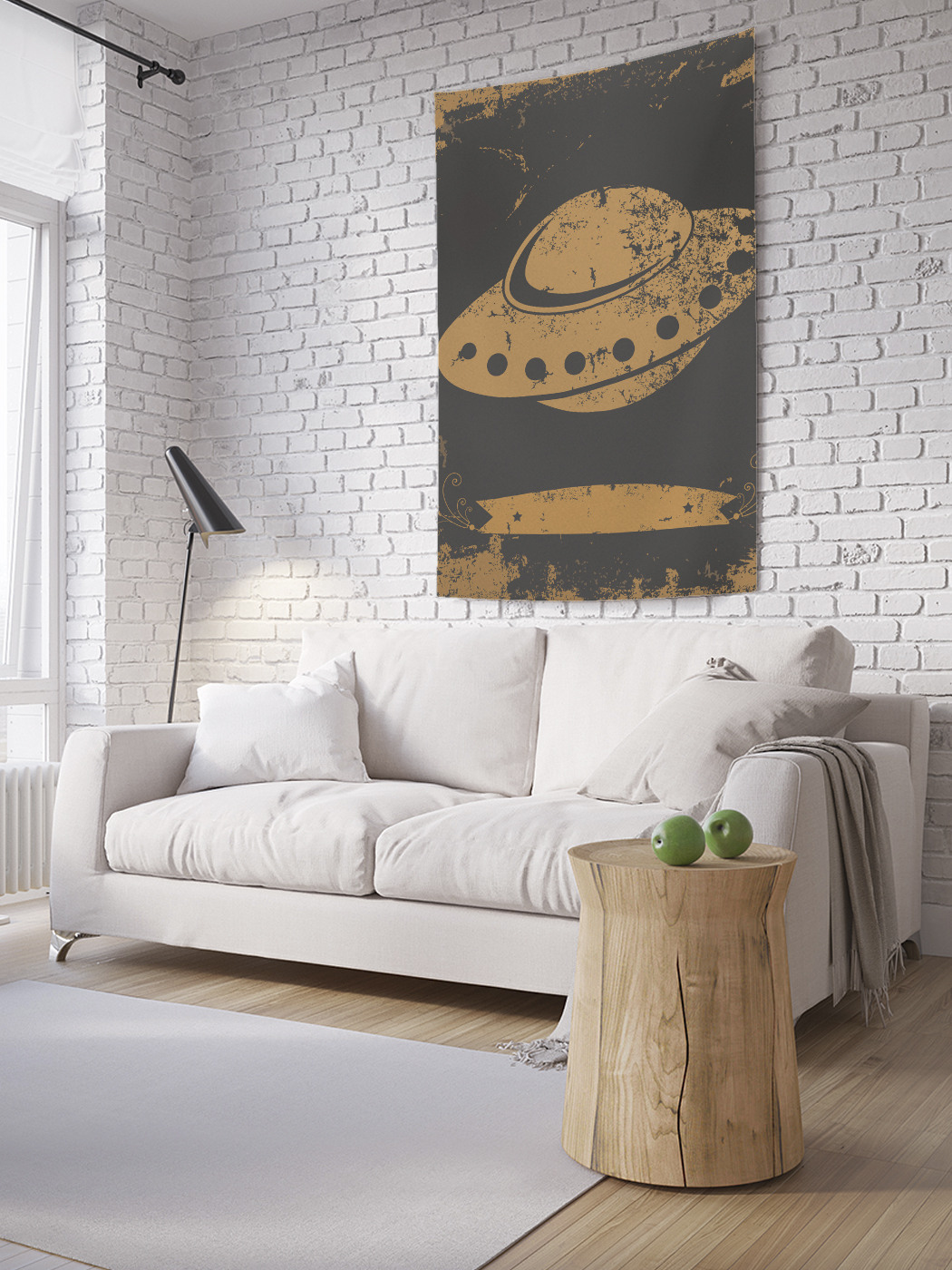 

Вертикальное фотопанно на стену JoyArty Винтажное НЛО 100x150 см, Винтажное НЛО