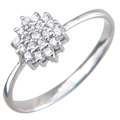 

Кольцо из серебра р.  Эстет 01К151875, фианит, 01К151875
