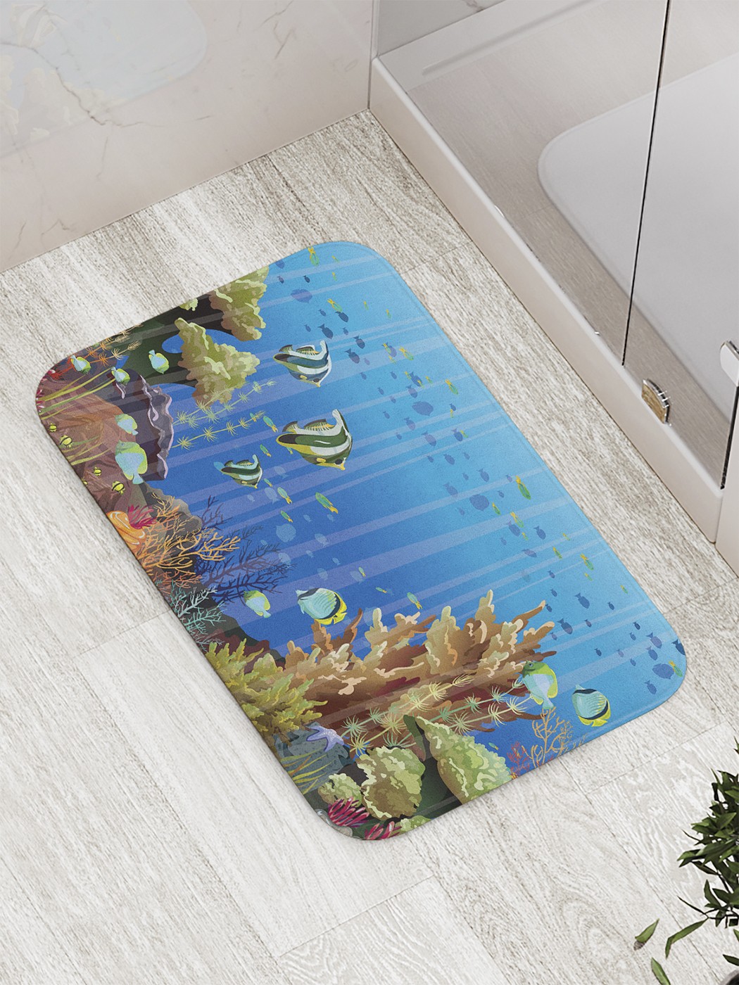 

bath_61339 Коврик противоскользящий для ванной, сауны, бассейна, 77х52 см