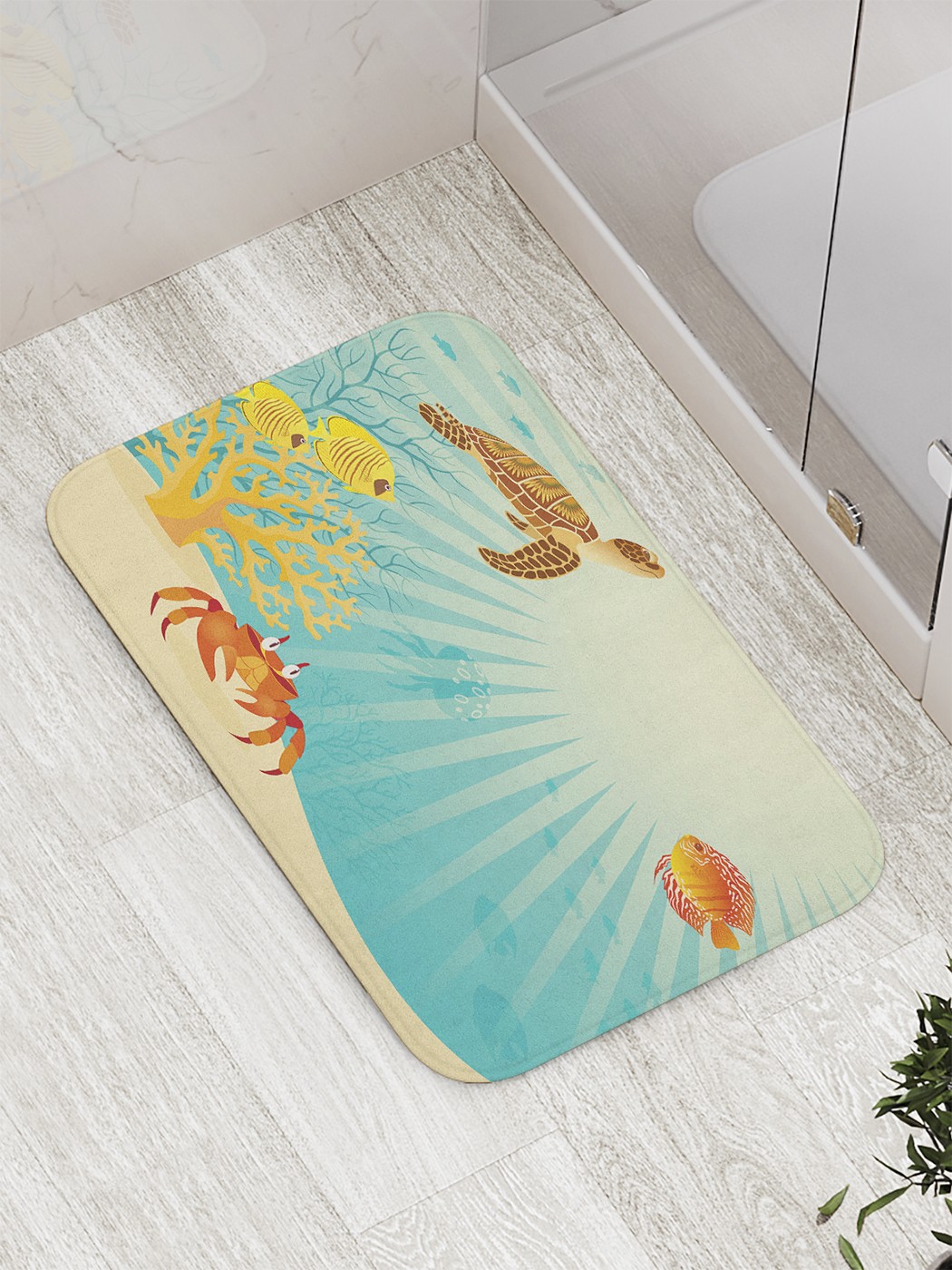 

bath_61338 Коврик противоскользящий для ванной, сауны, бассейна, 77х52 см