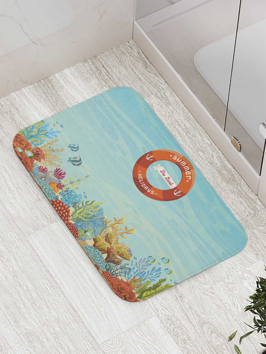 

bath_61337 Коврик противоскользящий для ванной, сауны, бассейна, 77х52 см