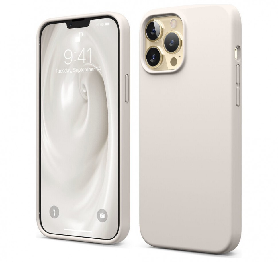 фото Чехол elago soft silicone для iphone 13 pro max, бежевый